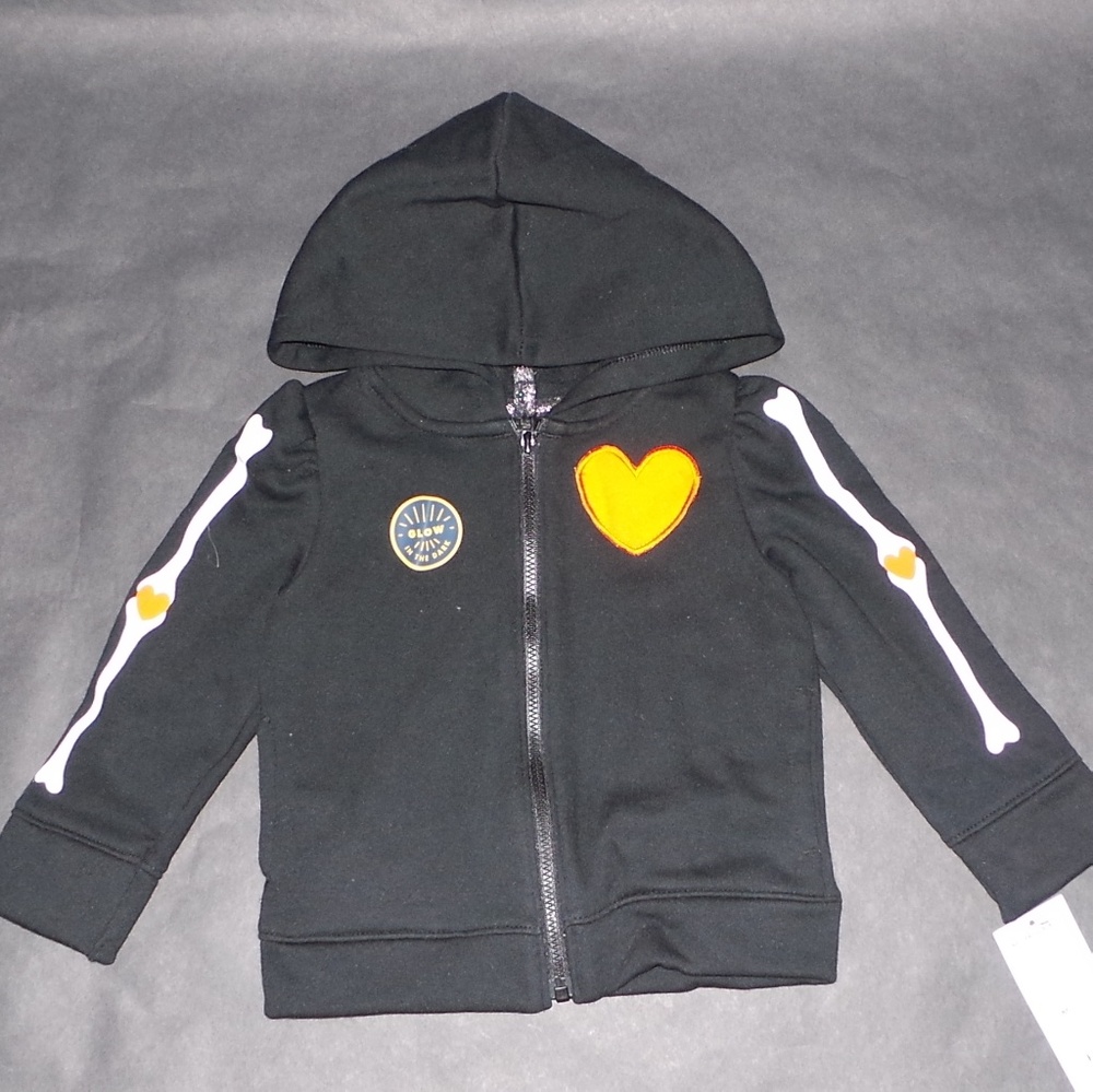 Cat & Jack Glow in the Dark Skeleton Bone Hoodie